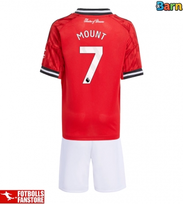Manchester United Mason Mount #7 Hemmatröja Barn 2025-26 Kortärmad (+ Korta byxor)